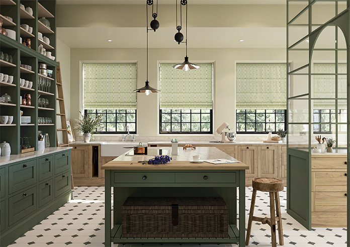 Opulent Scallop, Pistachio - Roman Blind - Image 8